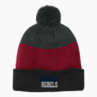 Port Authority Cozy Striped Pom Beanie