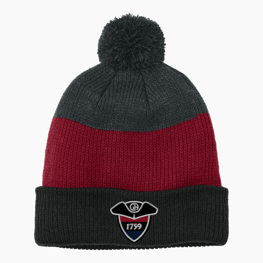 Germantown Academy Patriots Port Authority Cozy Striped Pom Beanie