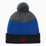 NORTH PINES CUBS Port Authority Cozy Striped Pom Beanie Front Thumbnail