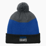 Highview Hawks <span class="pdp-name-mascot">Highview Elementary School Hawks</span> Port Authority Cozy Striped Pom Beanie Front Thumbnail