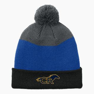 Port Authority Cozy Striped Pom Beanie