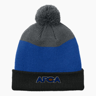 Port Authority Cozy Striped Pom Beanie