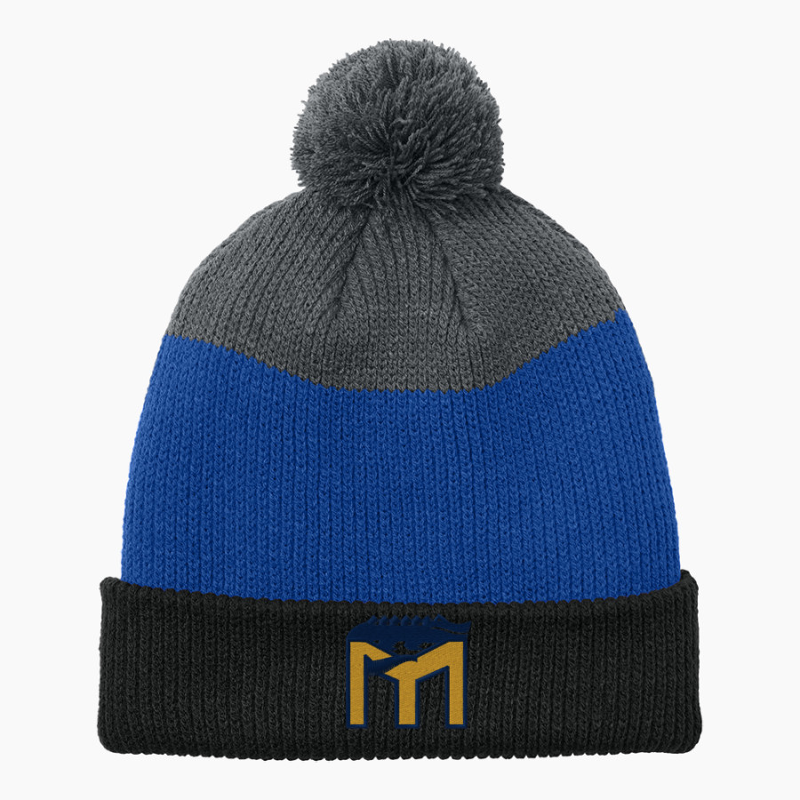 Magellan International School The Online Store Port Authority Cozy Striped Pom Beanie