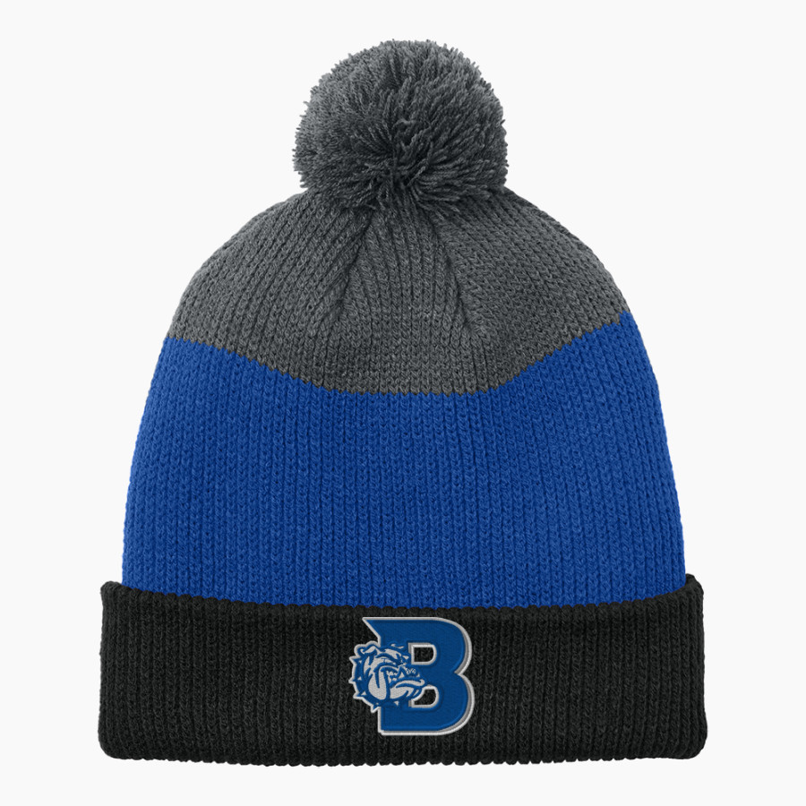 BANDERA HIGH SCHOOL BULLDOGS Port Authority Cozy Striped Pom Beanie