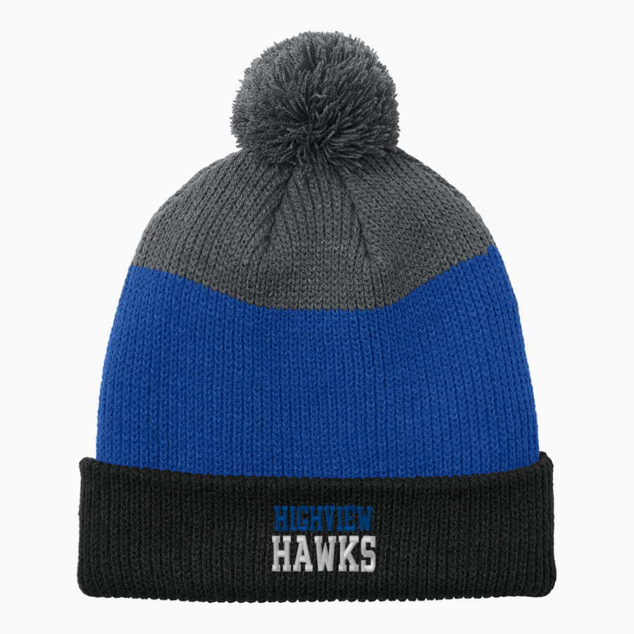 Highview Hawks <span class="pdp-name-mascot">Highview Elementary School Hawks</span> Port Authority Cozy Striped Pom Beanie