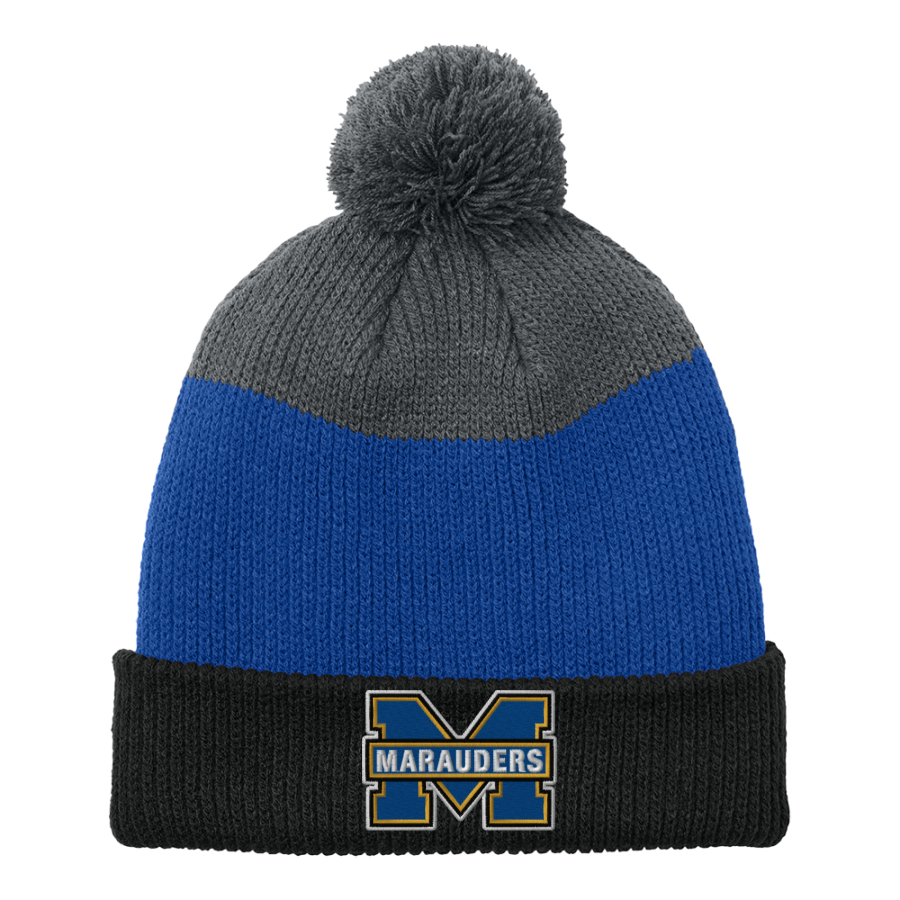 MIRA MESA HIGH SCHOOL MARAUDERS <span class="pdp-name-mascot">MIRA MESA MARAUDERS</span> Port Authority Cozy Striped Pom Beanie