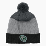 SCTCC Cyclones Online Apparel Store <span class="pdp-name-mascot">St Cloud Cyclones</span> Port Authority Cozy Striped Pom Beanie Front Thumbnail
