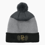 Decatur Central Hawks <span class="pdp-name-mascot">Decatur Central Hawks</span> Port Authority Cozy Striped Pom Beanie Front Thumbnail