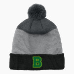 Bishop Blanchet The Official Online Store Port Authority Cozy Striped Pom Beanie Front Thumbnail