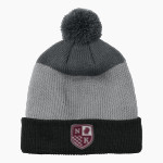 Nova Knights Port Authority Cozy Striped Pom Beanie Front Thumbnail
