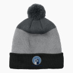 First Baptist First Baptist Church <span class="pdp-name-mascot">First Baptist Church of New Bern</span> Port Authority Cozy Striped Pom Beanie Front Thumbnail