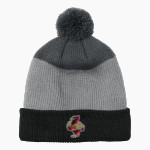 Otterbein University Cardinals <span class="pdp-name-mascot">Otterbein University Cardinals</span> Port Authority Cozy Striped Pom Beanie Front Thumbnail
