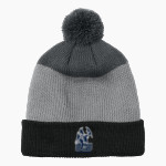 SKYCREST CHRISTIAN Skyhawks <span class="pdp-name-mascot">SKYCREST CHRISTIAN SCHOOL</span> Port Authority Cozy Striped Pom Beanie Front Thumbnail