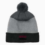 MAYVILLE HIGH SCHOOL CARDINALS <span class="pdp-name-mascot">MAYVILLE CARDINALS</span> Port Authority Cozy Striped Pom Beanie Front Thumbnail