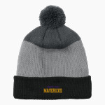 Minnesota State University Mankato <span class="pdp-name-mascot">Minnesota State Mavericks</span> Port Authority Cozy Striped Pom Beanie Front Thumbnail