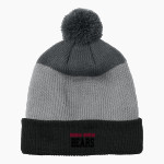 BRADSHAW MOUNTAIN HIGH SCHOOL BEARS Port Authority Cozy Striped Pom Beanie Front Thumbnail