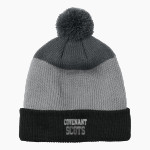 Covenant Scots Port Authority Cozy Striped Pom Beanie Front Thumbnail