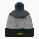 JUPITER HIGH SCHOOL WARRIORS <span class="pdp-name-mascot">JUPITER WARRIORS</span> Port Authority Cozy Striped Pom Beanie Front Thumbnail