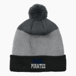 PEARL HIGH SCHOOL PIRATES <span class="pdp-name-mascot">PEARL PIRATES</span> Port Authority Cozy Striped Pom Beanie Front Thumbnail