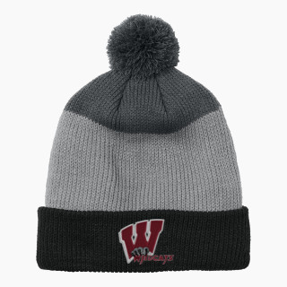 Port Authority Cozy Striped Pom Beanie