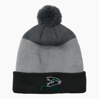 Port Authority Cozy Striped Pom Beanie