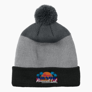Port Authority Cozy Striped Pom Beanie