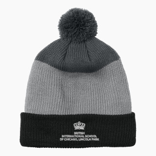 Port Authority Cozy Striped Pom Beanie