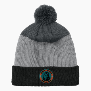 Port Authority Cozy Striped Pom Beanie