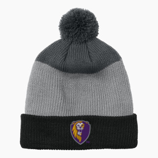 Port Authority Cozy Striped Pom Beanie