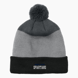Port Authority Cozy Striped Pom Beanie