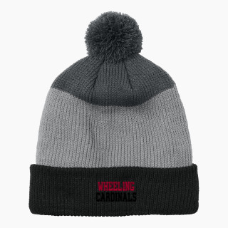 Port Authority Cozy Striped Pom Beanie