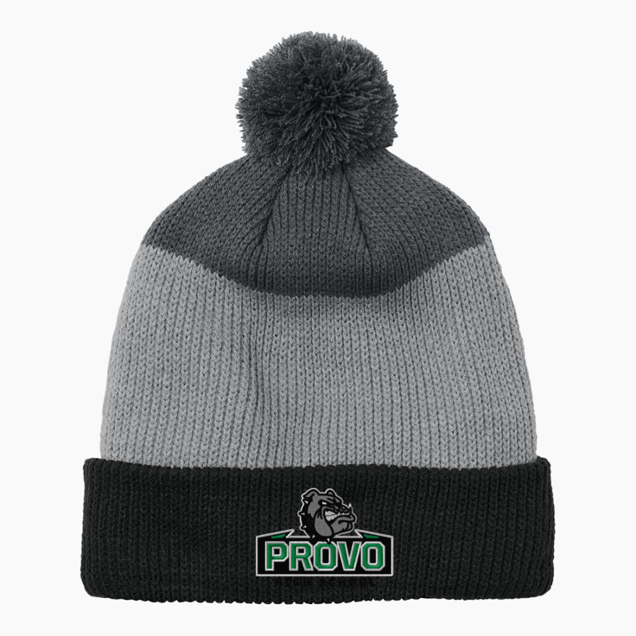 PROVO HIGH SCHOOL BULLDOGS <span class="pdp-name-mascot">PROVO BULLDOGS</span> Port Authority Cozy Striped Pom Beanie