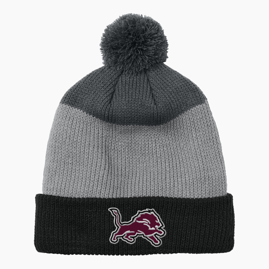 LOCKHART HIGH SCHOOL LIONS <span class="pdp-name-mascot">LOCKHART LIONS</span> Port Authority Cozy Striped Pom Beanie