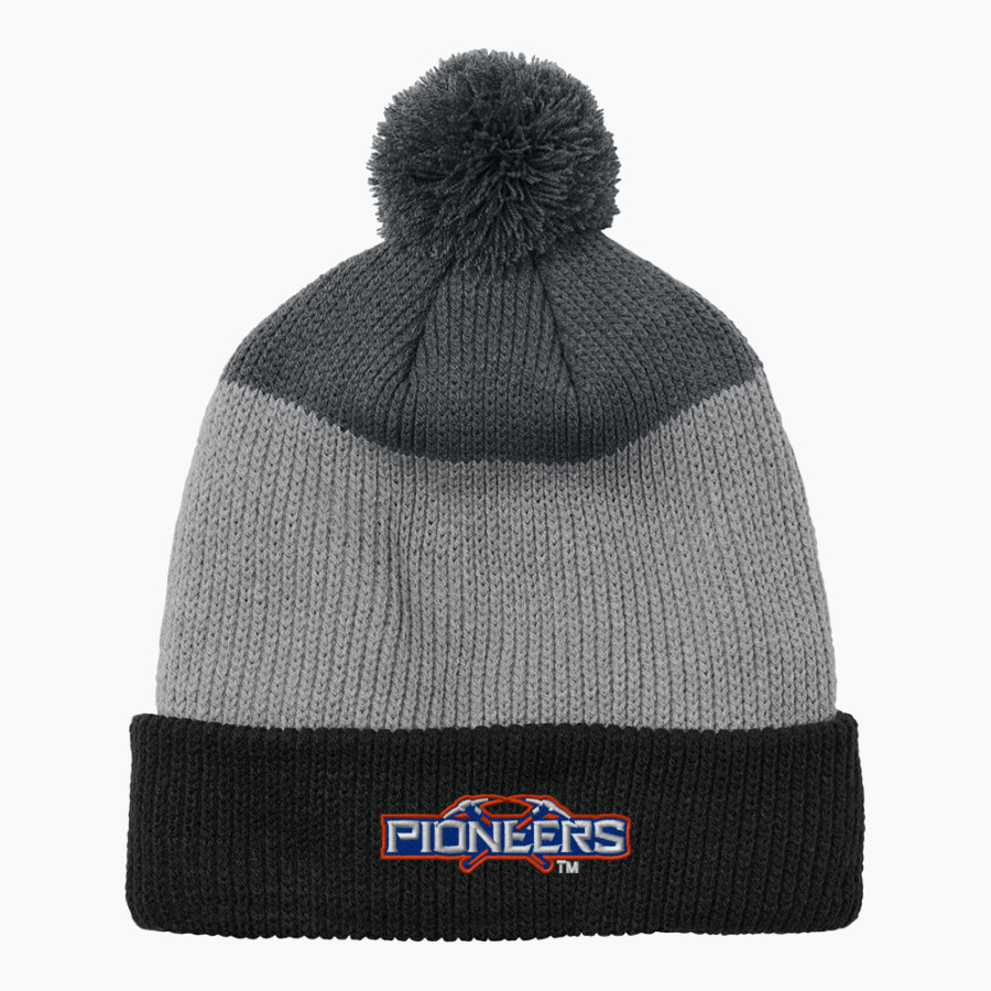 UW-Platteville PIONEERS ONLINE STORE <span class="pdp-name-mascot">UW-Platteville Pioneers</span> Port Authority Cozy Striped Pom Beanie
