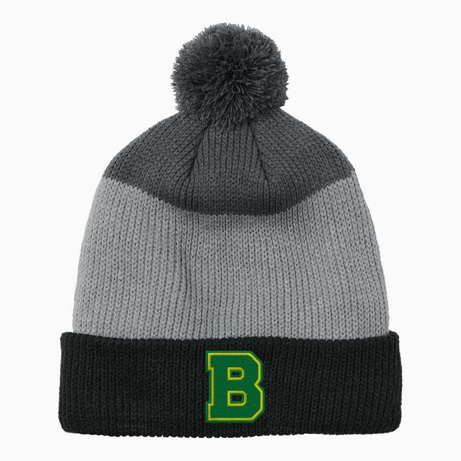 Bishop Blanchet The Official Online Store Port Authority Cozy Striped Pom Beanie
