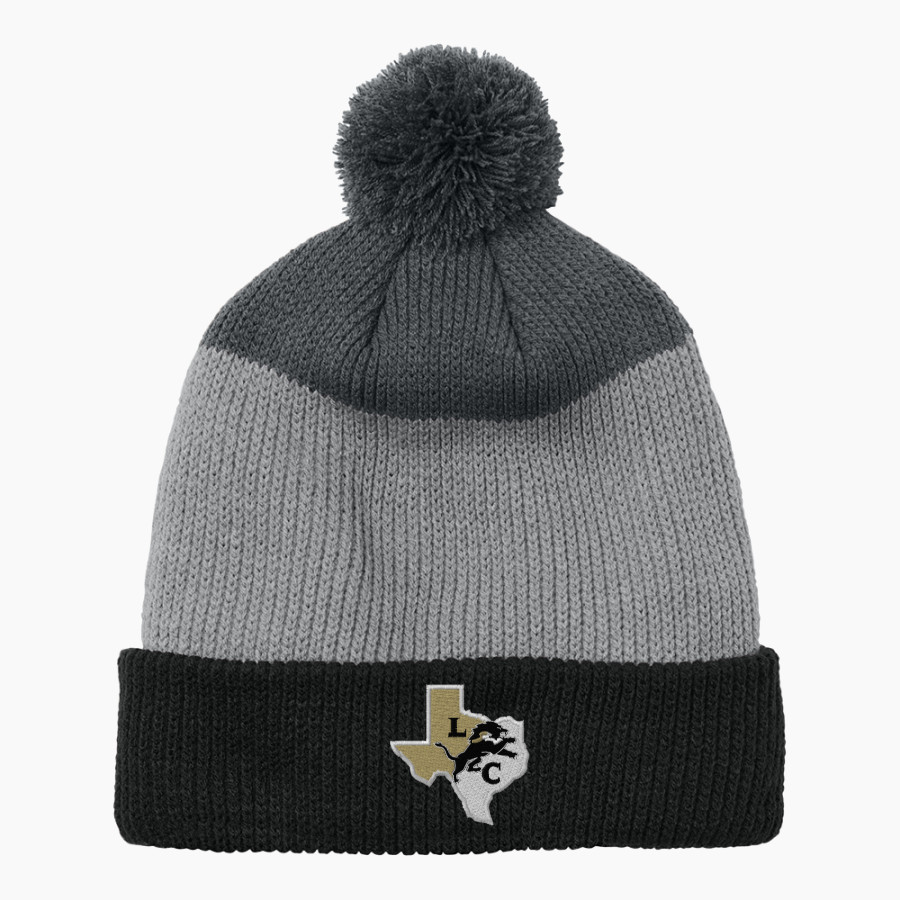 LEVERETTS CHAPEL HIGH SCHOOL LIONS <span class="pdp-name-mascot">LEVERETTS CHAPEL LIONS</span> Port Authority Cozy Striped Pom Beanie