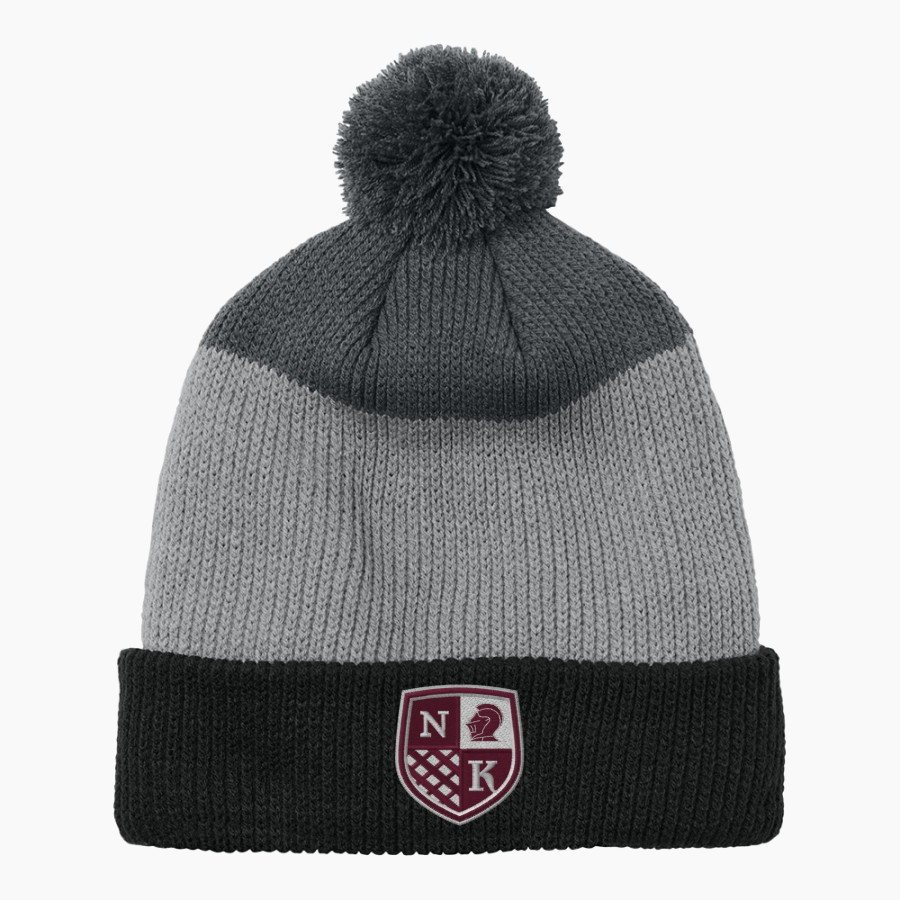 Nova Knights Port Authority Cozy Striped Pom Beanie