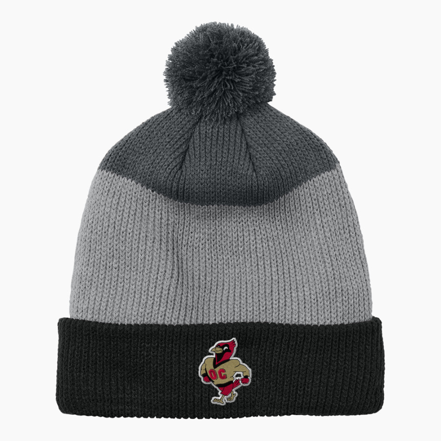 Otterbein University Cardinals <span class="pdp-name-mascot">Otterbein University Cardinals</span> Port Authority Cozy Striped Pom Beanie