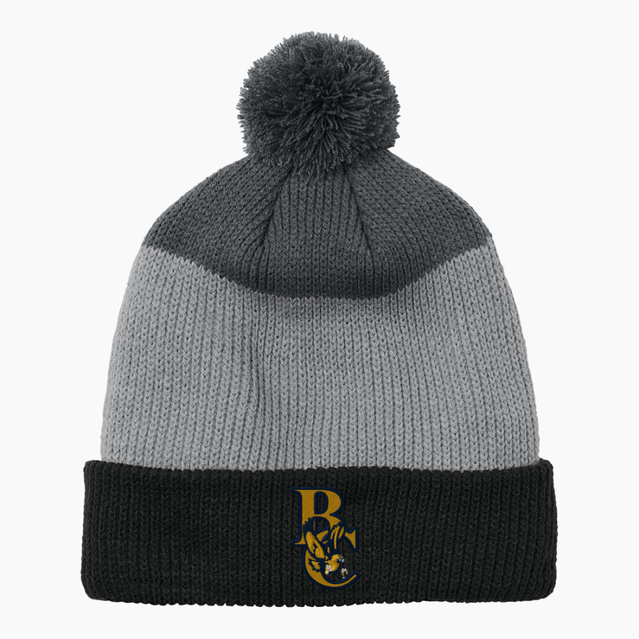 Bourgade Catholic Golden Eagles <span class="pdp-name-mascot">Bourgade Catholic Golden Eagles</span> Port Authority Cozy Striped Pom Beanie