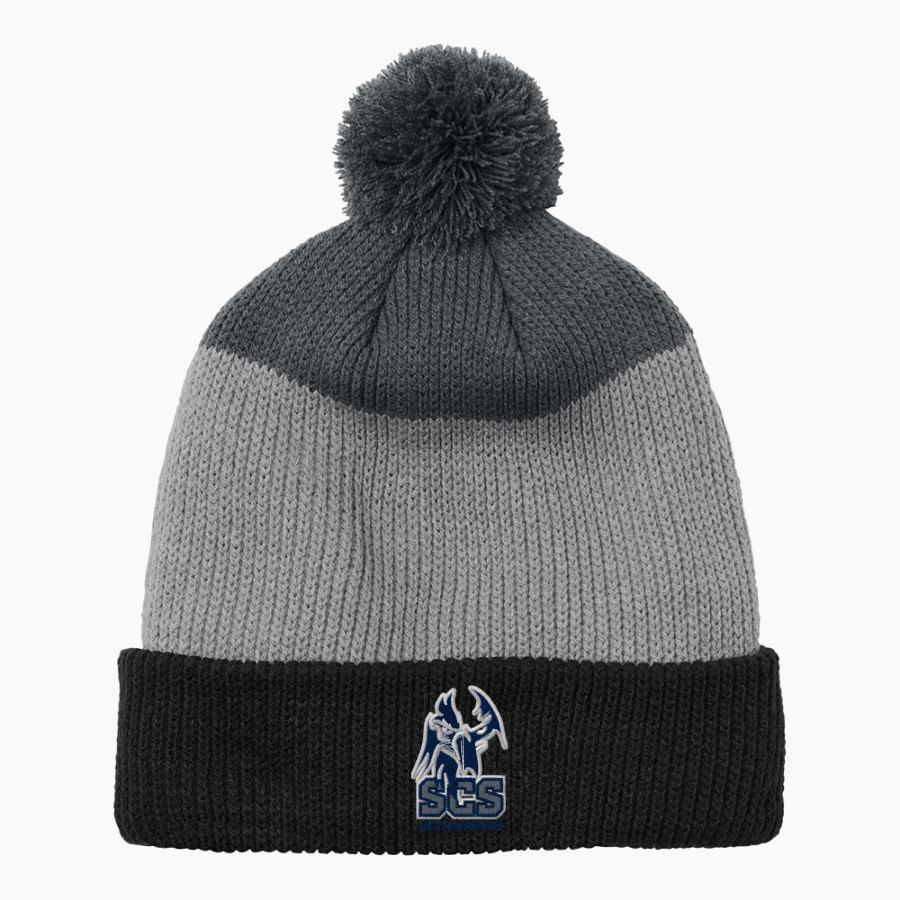 SKYCREST CHRISTIAN Skyhawks <span class="pdp-name-mascot">SKYCREST CHRISTIAN SCHOOL</span> Port Authority Cozy Striped Pom Beanie