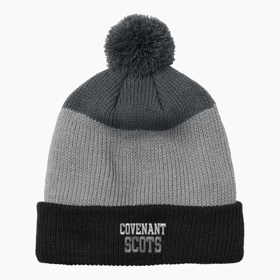 Covenant Scots Port Authority Cozy Striped Pom Beanie