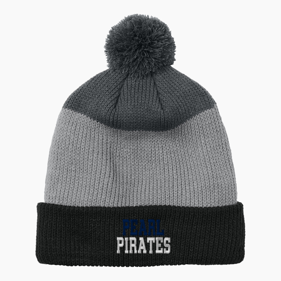PEARL HIGH SCHOOL PIRATES <span class="pdp-name-mascot">PEARL PIRATES</span> Port Authority Cozy Striped Pom Beanie