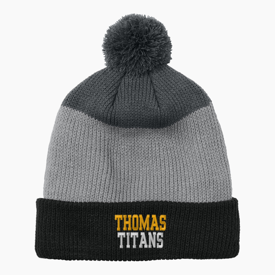Thomas TITANS <span class="pdp-name-mascot">THOMAS TITANS</span> Port Authority Cozy Striped Pom Beanie