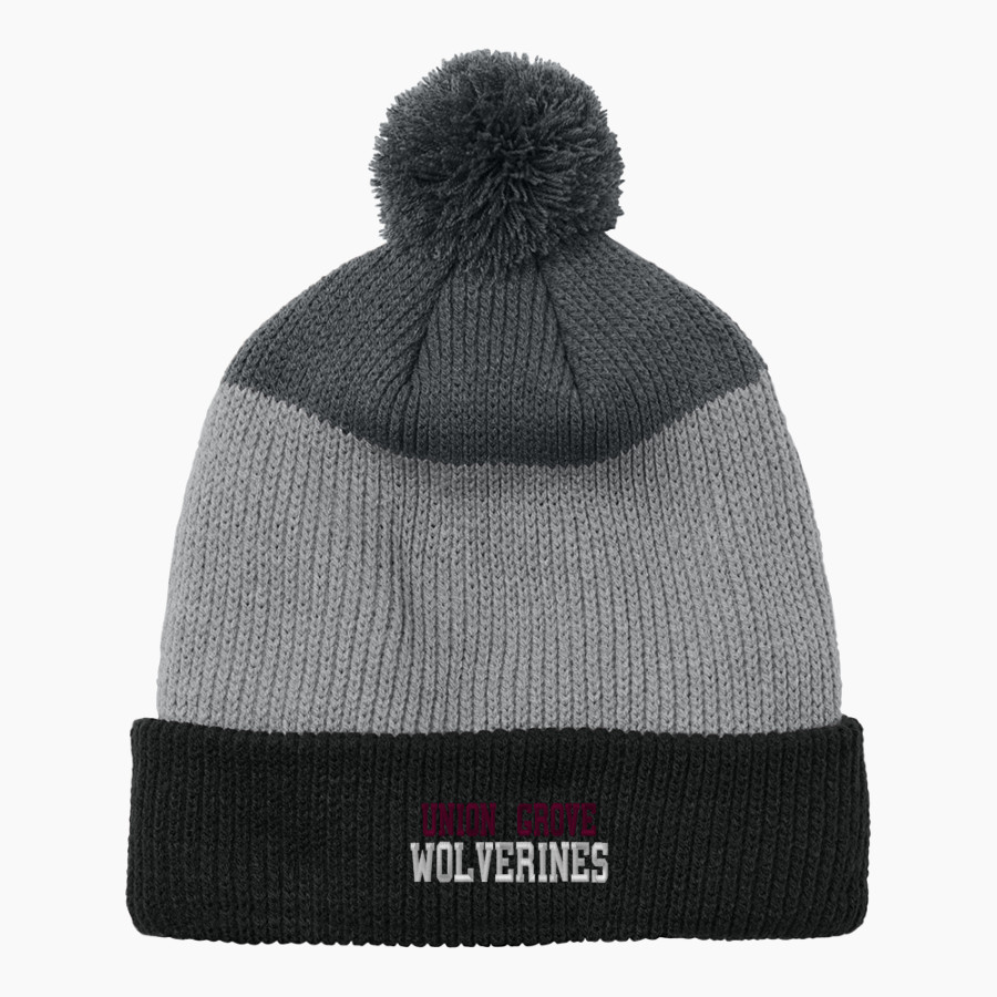 Union Grove Wolverines <span class="pdp-name-mascot">Union Grove Wolverines</span> Port Authority Cozy Striped Pom Beanie