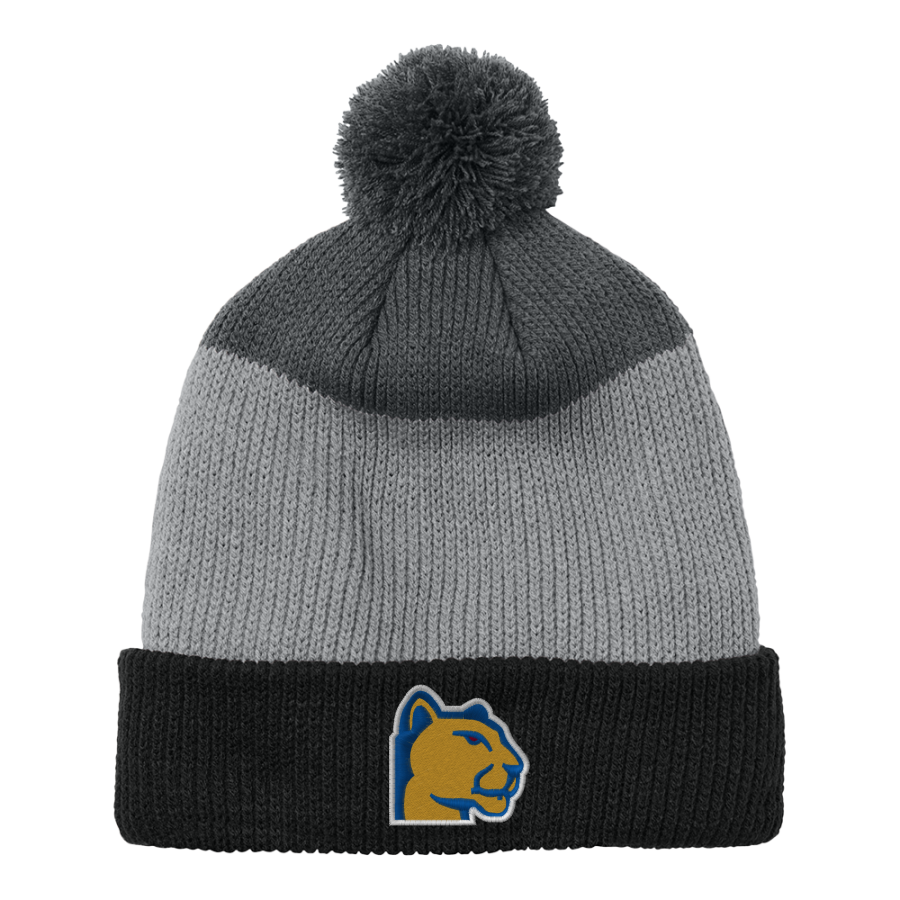 CULBRETH Cougars <span class="pdp-name-mascot">GREY CULBRETH MIDDLE SCHOOL Cougars</span> Port Authority Cozy Striped Pom Beanie