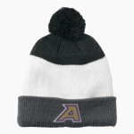 ALPINE HIGH SCHOOL BUCKS <span class="pdp-name-mascot">ALPINE BUCKS</span> Port Authority Cozy Striped Pom Beanie Front Thumbnail