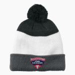 Pleasanton Little League Pleasanton <span class="pdp-name-mascot">Pleasanton National Little League</span> Port Authority Cozy Striped Pom Beanie Front Thumbnail