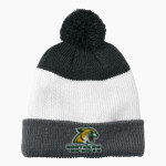 Northern Michigan Wildcats <span class="pdp-name-mascot">Northern Michigan Wildcats</span> Port Authority Cozy Striped Pom Beanie Front Thumbnail