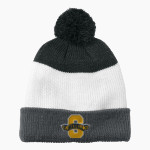 South Iredell Vikings <span class="pdp-name-mascot">South Iredell</span> Port Authority Cozy Striped Pom Beanie Front Thumbnail