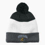 Washington Local Schools Online Store Port Authority Cozy Striped Pom Beanie Front Thumbnail